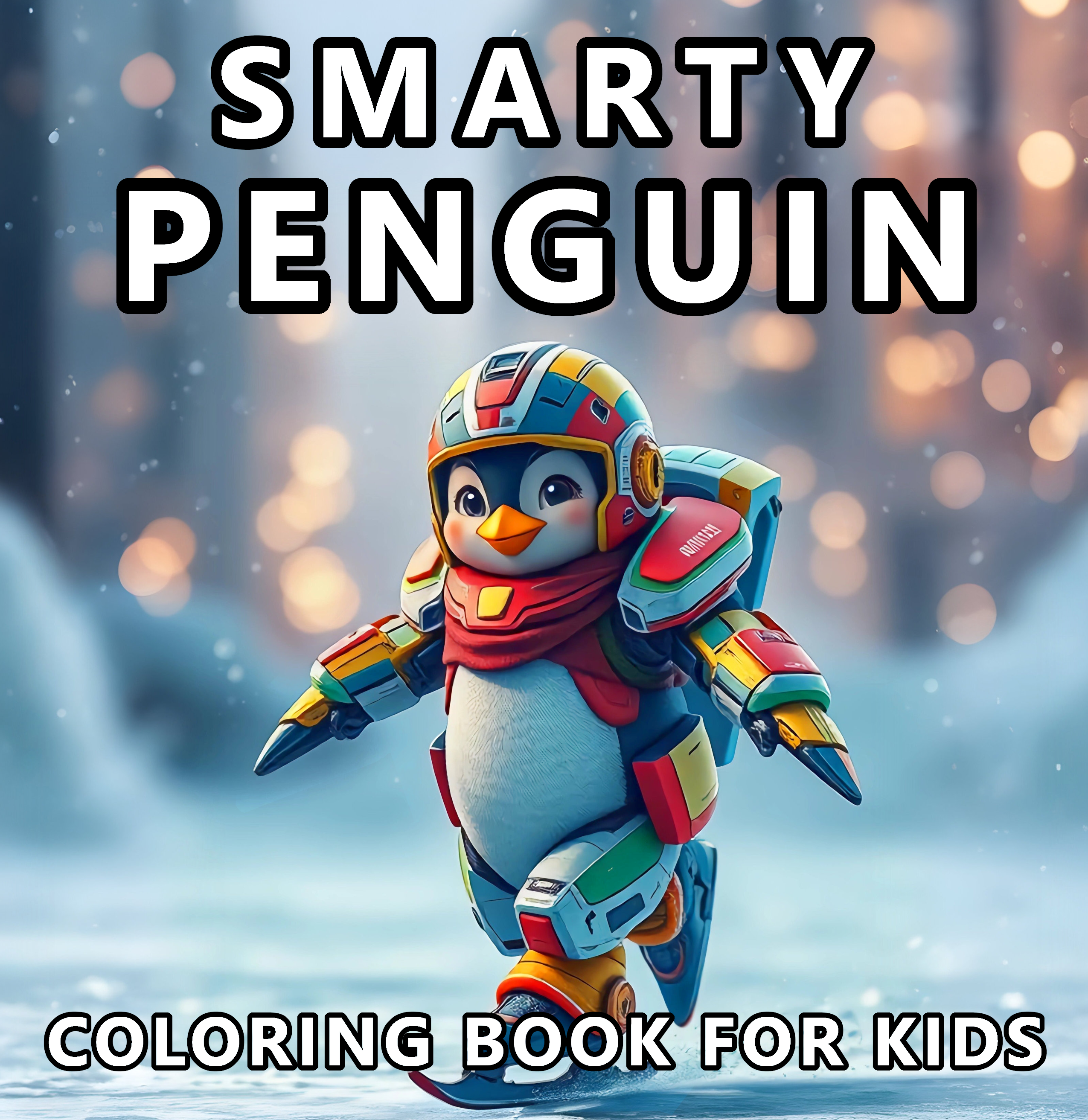 Penguin coloring book for kids